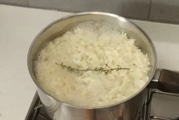 Purée de chou-fleur au saumon et épinards : Étape 3