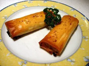 Rouleaux croustillants au poulet et poireaux : Étape 14