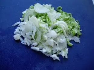 Poêlée de champignons, oignons nouveaux et jambon cru : Étape 4