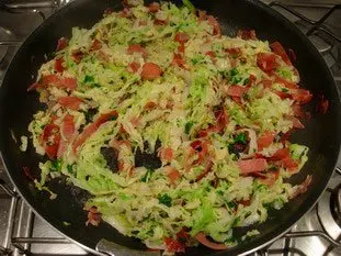 Julienne de choux au jambon : Étape 4