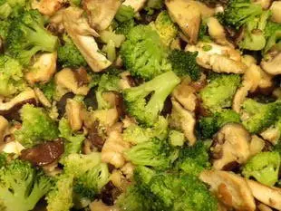 Émincé de poulet champignons-brocolis