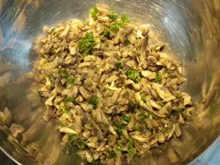 Brick aux champignons et poulet : Étape 5