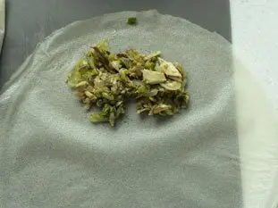 Brick aux champignons et poulet : Étape 8