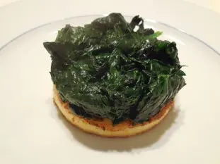 Polenta aux épinards et oeuf mollet : Étape 13