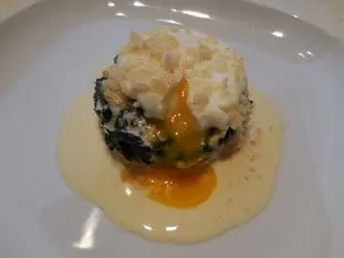 Polenta aux épinards et oeuf mollet : Étape 15