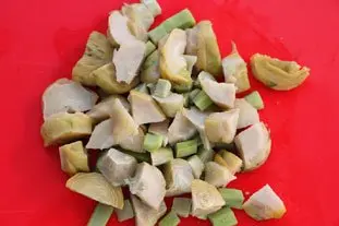 Omelette cassée champignons-artichauts : Étape 4