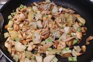 Omelette cassée champignons-artichauts : Étape 6