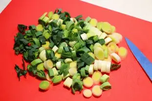 Oeufs rabattus aux poireaux : Étape 1