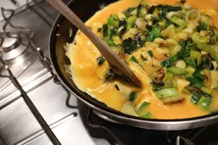 Oeufs rabattus aux poireaux : Étape 8