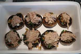 Têtes de champignons aux rillettes : Étape 9