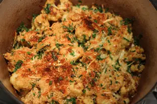 Gratin de chou fleur à la moutarde