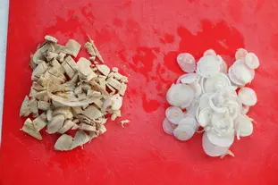 Omelette épinard et poulet en gratin : Étape 1