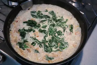 Omelette épinard et poulet en gratin : Étape 5