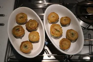Artichauts violets gratinés en Mornay : Étape 11
