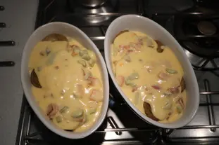 Artichauts violets gratinés en Mornay : Étape 12