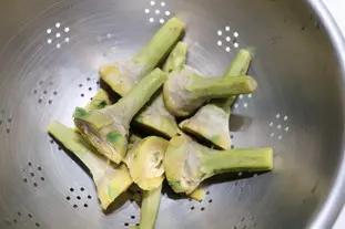 Artichauts violets gratinés en Mornay : Étape 3