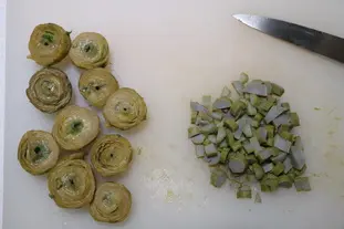 Artichauts violets gratinés en Mornay : Étape 4