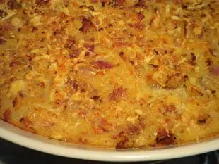 Purée gratinée aux 2 jambons