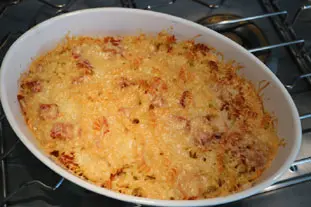 Gratin de pâtes à la mozzarella