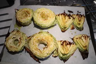 Choux grillés au citron : Étape 8