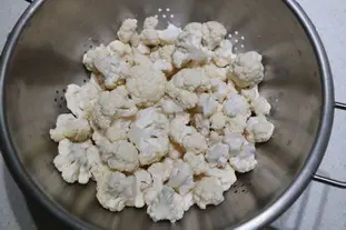 Purée de chou fleur et pois chiche : Étape 1