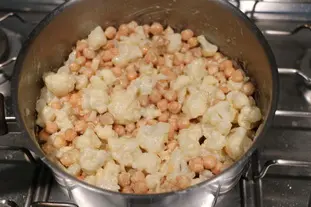 Purée de chou fleur et pois chiche : Étape 8