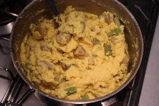 Polenta à l'indienne : Étape 4