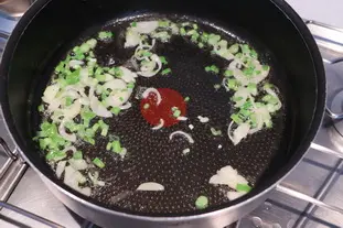 Fèves primeurs, petits pois et riz crémeux : Étape 8