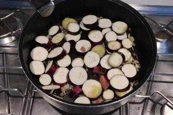 Chou fleur et aubergines violettes au pesto grec : Étape 6