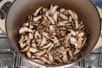 Épinards et champignons au pesto : Étape 2