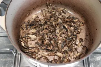 Épinards et champignons au pesto : Étape 3