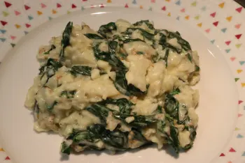 Épinards et chou fleur avec une béchamel au sésame