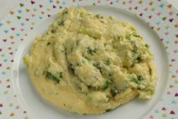 Polenta crémeuse aux asperges vertes