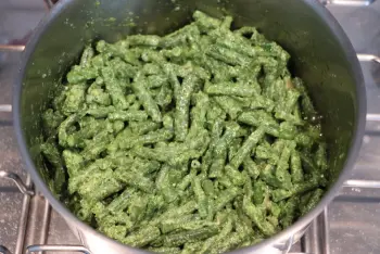 Haricots verts à la crème feta et basilic : Étape 7