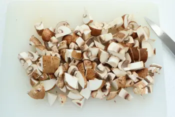 Polenta aux artichauts et champignons : Étape 1