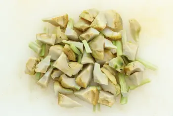 Polenta aux artichauts et champignons : Étape 6