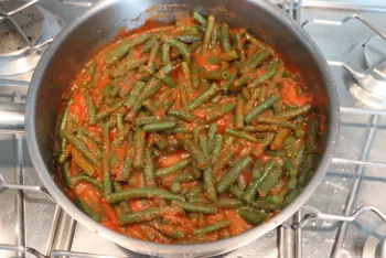 Haricots verts à la tomate et au cheddar : Étape 5