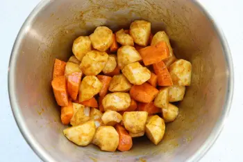 Carottes et navets épicés rôtis au Parmesan : Étape 4