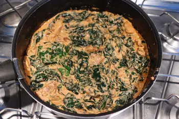 Épinards crémeux à la lombarde : Étape 8