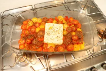 Haricots verts à la crème de feta et tomates cerises : Étape 5