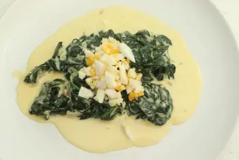 Épinards à la crème aux deux fromages