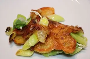 Galette croustillante poireaux-pommes de terre