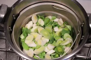 Poireaux vapeur et sabayon aux morilles : Étape 2