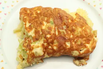 Omelette au chou et jambon