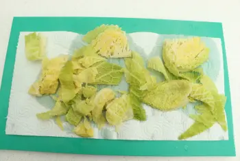 Omelette au chou et jambon : Étape 3