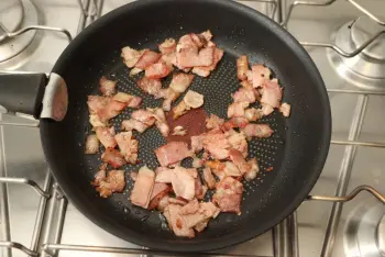 Omelette au chou et jambon : Étape 5