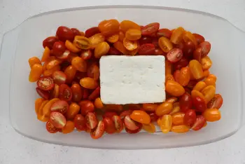 Pâtes aux tomates cerises, olives et feta : Étape 4