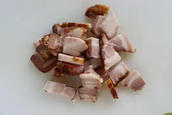 Tagliatelles aux rillons et tomates : Étape 1