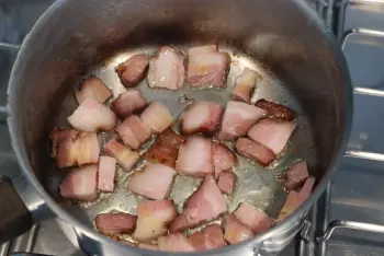 Tagliatelles aux rillons et tomates : Étape 2