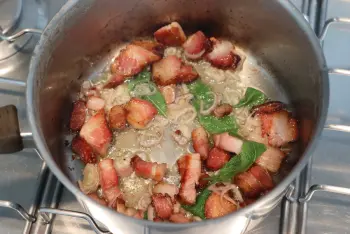 Tagliatelles aux rillons et tomates : Étape 3